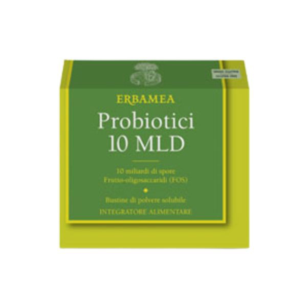 Erbamea Probiotici 10mld Integratore per la Flora Intestinale 10 Bustine