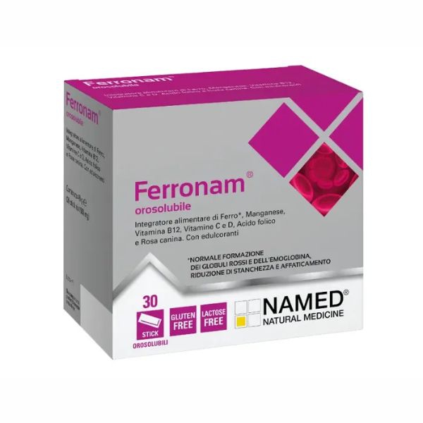 Named Ferronam Orosolubile Integratore di Ferro e Vitamine 30 Bustine