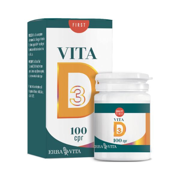 Erba Vita Vita D Integratore per il Sistema Immunitario 100 Compresse
