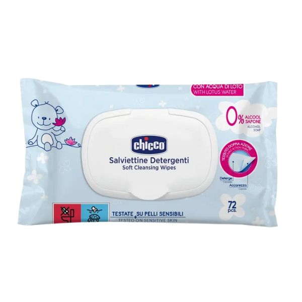 Chicco Salviettine Detergenti per Bambini e Neonati 72 Pezzi