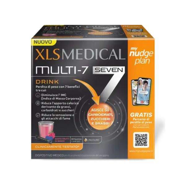 XLS Medical Multi-7 Integratore per il Sovrappeso Drink 60 Bustine