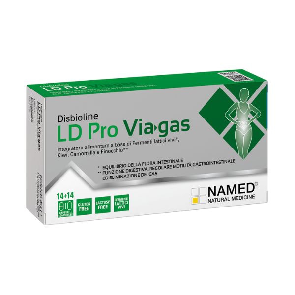 Named Ld Pro Viagas Integratore Flora Intestinale e Eliminazione Gas 14cps+14cpr