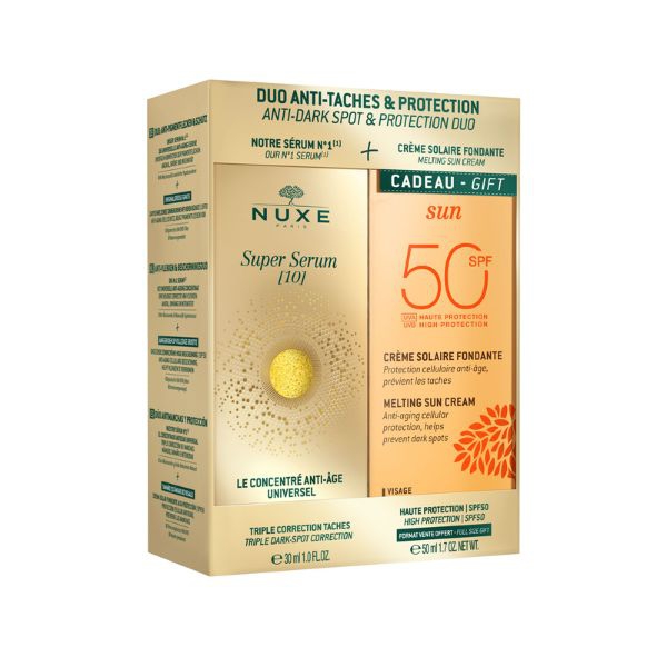 Nuxe Kit Super Serum Siero Viso Antirughe 30 ml   Crema Solare Viso SPF50 50 ml
