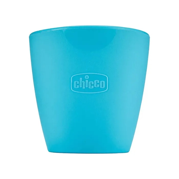 Chicco Easy Mug Bicchiere Silicone Azzurro 6Mesi+