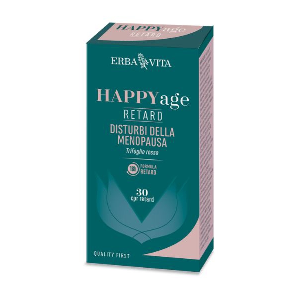 Erba Vita Happy Age Retard Integratore per i Disturbi da Menopausa 30 compresse