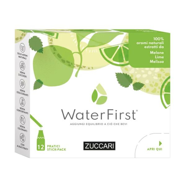 Zuccari WaterFirst Aromatizzatore per Acqua Melone/Lime/Melissa 12 Stick
