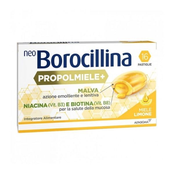 Neoborocillina Propolmiele + Miele/Limone 16 Pastiglie