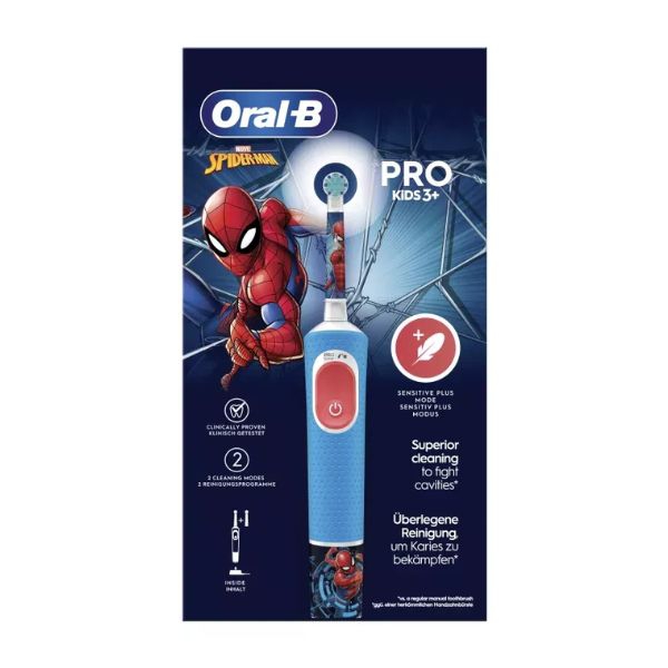 Oral B Pro Kids Spiderman Spazzolino Elettrico Ricaricabile Bambini   1 Testina
