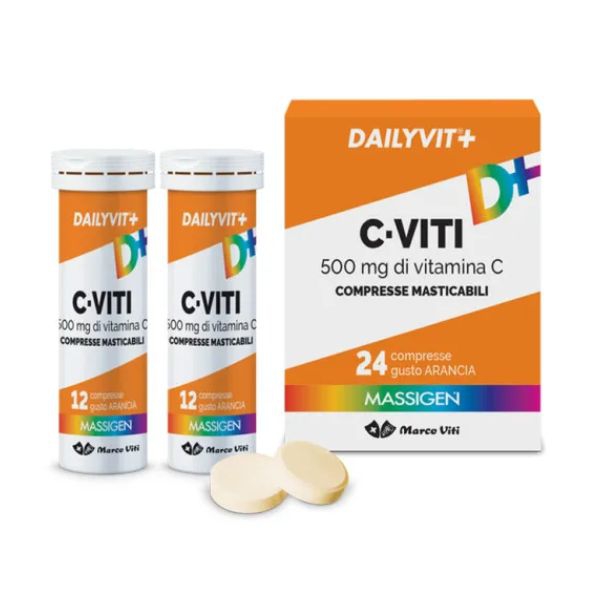 Marco Viti Daily Vit C Viti 500mg di Vitamina C 24 Compresse Masticabili