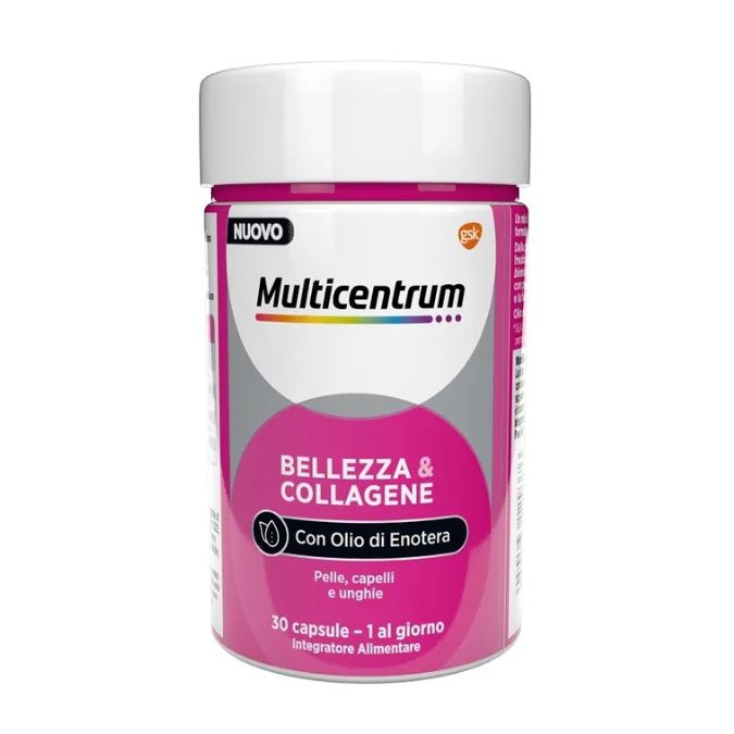 Multicentrum Bellezza & Collagene Integratore per la Pelle 30 Capsule