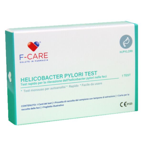 F-care Test Rapido Monouso Di Autoanalisi Per Helicobacter Pylori Nelle Feci