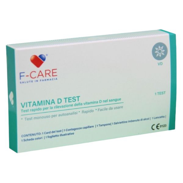 F-care Test Rapido Monouso Autoanalisi Per Rilevazione Di Vitamina D Nel Sangue