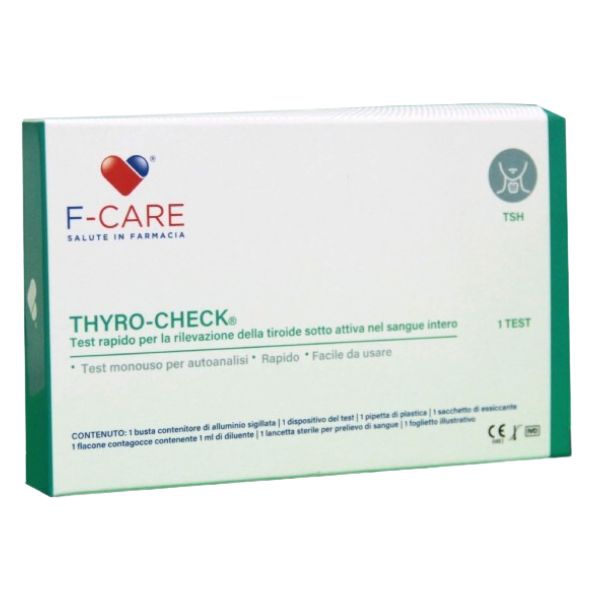 F-care Thyro-Check Test Rilevazione Della Tiroide Sotto Attiva Nel Sangue Intero