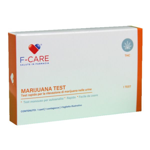 F-care Marijuana Test Rapido Per La Rilevazione Di Marijuana Nelle Urine 1 Pezzo