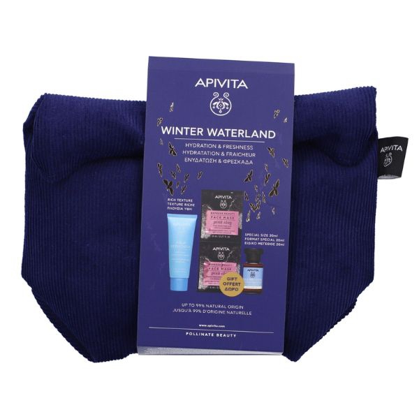 Apivita Winter Waterland Set Idratazione e Freschezza (Texture Ricca) + Astuccio