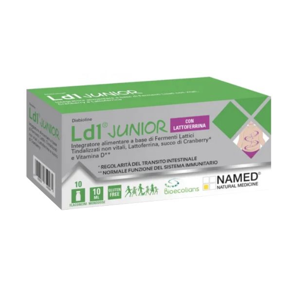 Named Disbioline LD1 Junior Con Lattoferrina 10 Flaconcini Da 10 ml