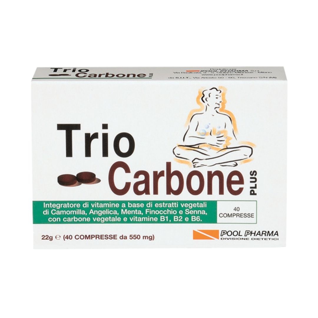 Triocarbone Plus Integratore Alimentare per i Gonfiori Intestinali 40 Compresse