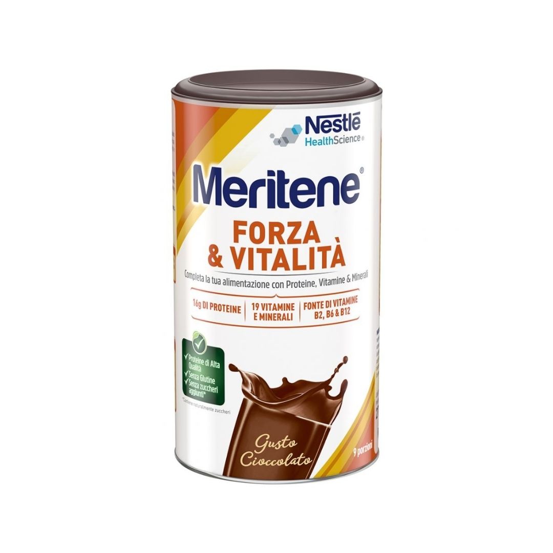 Nestle Meritene Proteine Vitamine in Polvere Gusto Cioccolato
