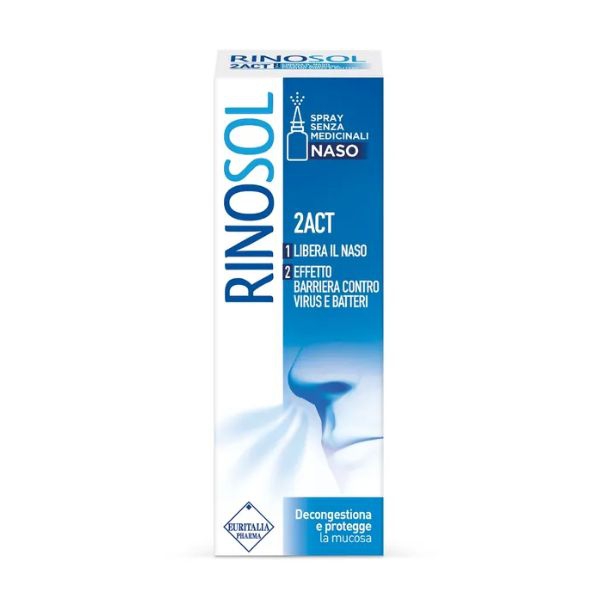 Rinosol 2ACT Spray Nasale Azione Protettiva della Mucosa 15 ml