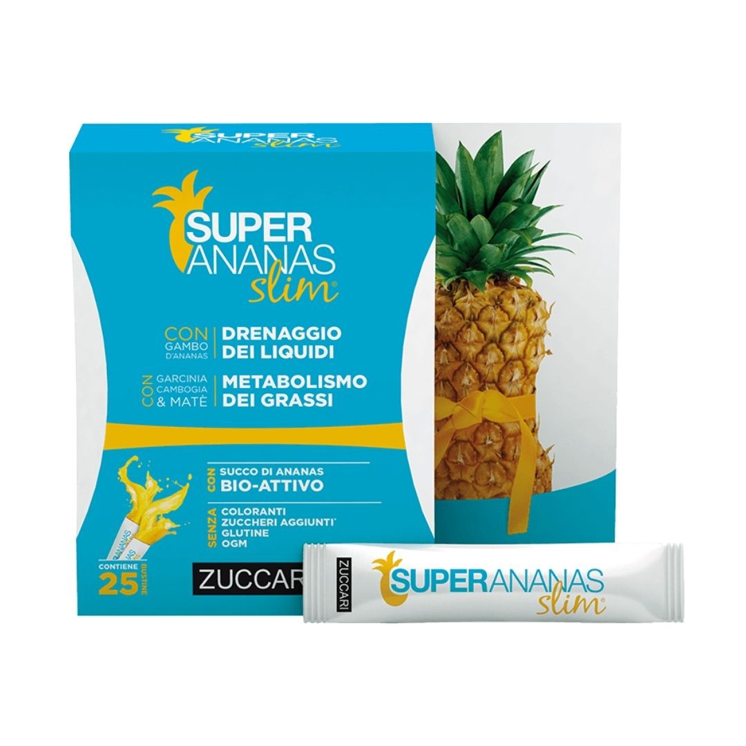 Zuccari Super Ananas Slim Integratore per il Drenaggio dei Liquidi 25 Bustine