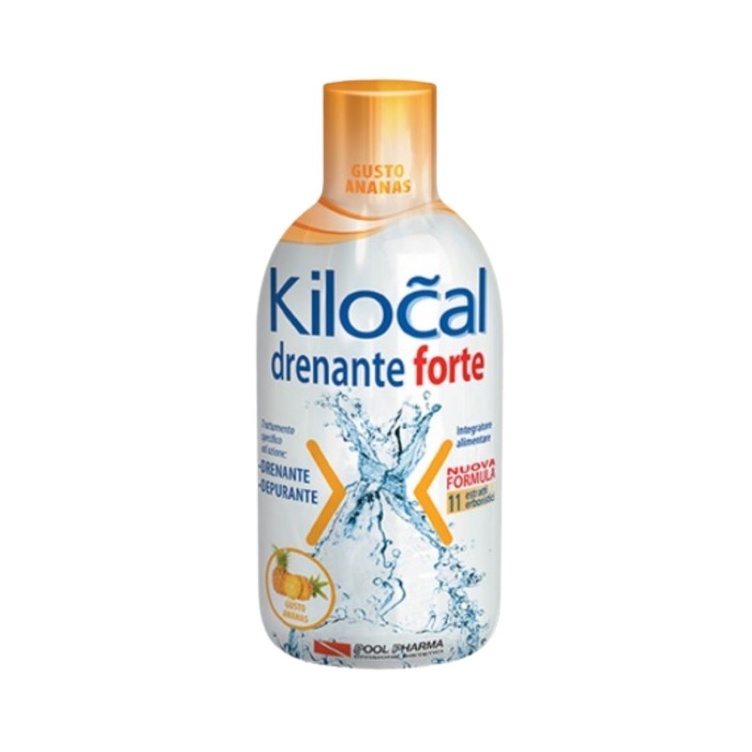 Kilocal Drenante Forte Integratore Alimentare Depurativo Gusto Ananas 500 ml