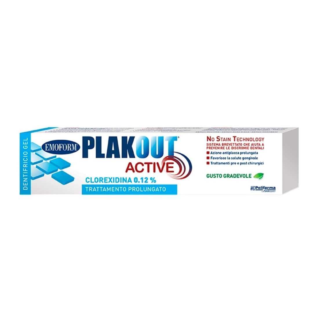 Emoform Plak Out Active Dentifricio Gel 0,12% Trattamento Prolungato 75 ml
