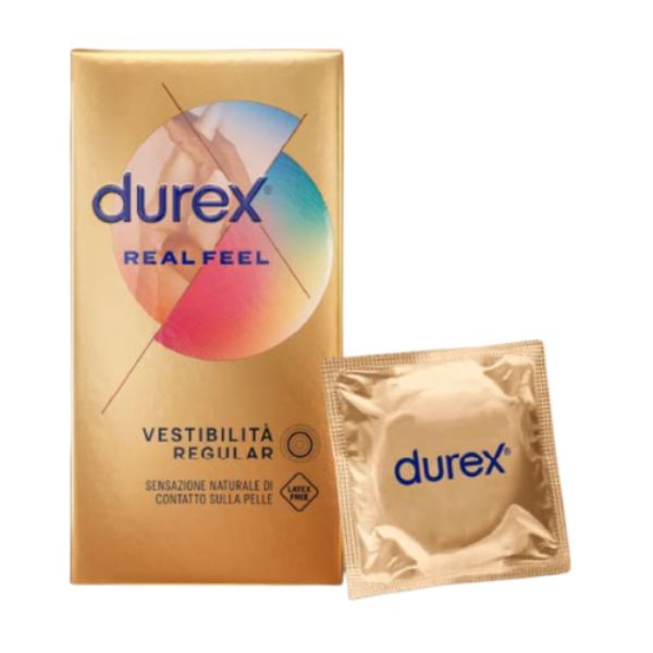 Durex Real Feel Profilattici Vestiblità Regular Confezione da 6 Pezzi