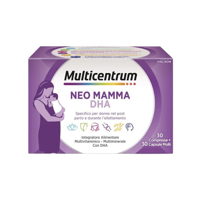 Multicentrum Neo Mamma DHA Integratore Alimentare 30 Compresse +30 Capsule Molli