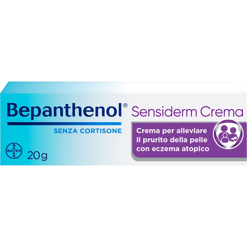 Bepanthenol Sensiderm Crema lenitiva per Dermatite Atopica Eczema e Prurito Senza Cortisone 20g