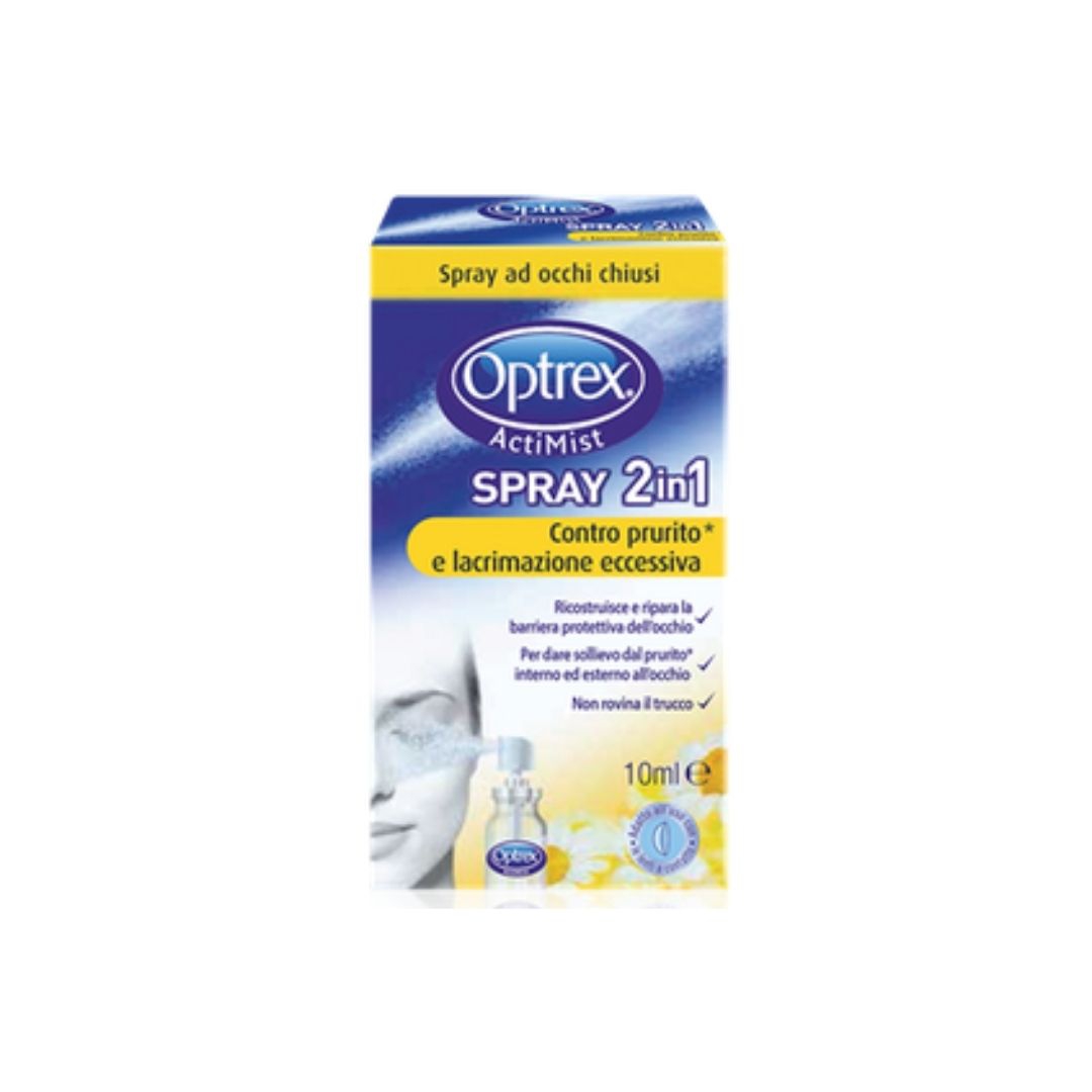 Optrex Actimist 2in1 Spray Lenitivo Antiprurito per Lacrimazione Eccessiva 10 ml