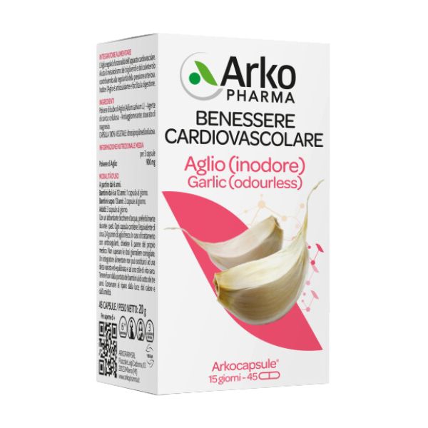 Arkocapsule Aglio inodore Integratore per il Benessere Cardiovascolare 45 Capsule