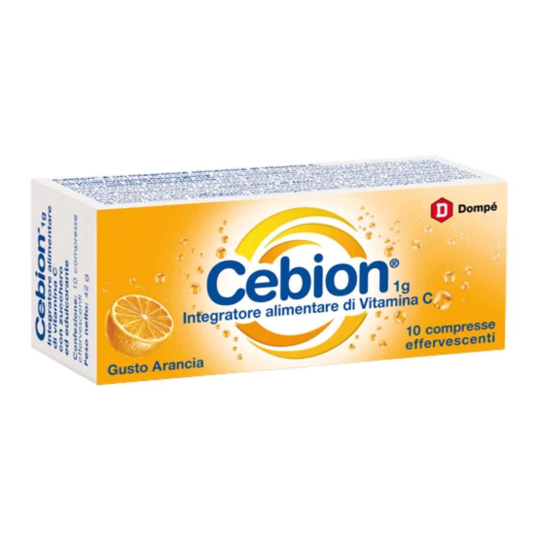 Cebion Integratore per le Difese Immunitarie Vitamina C Arancia 10 Compresse