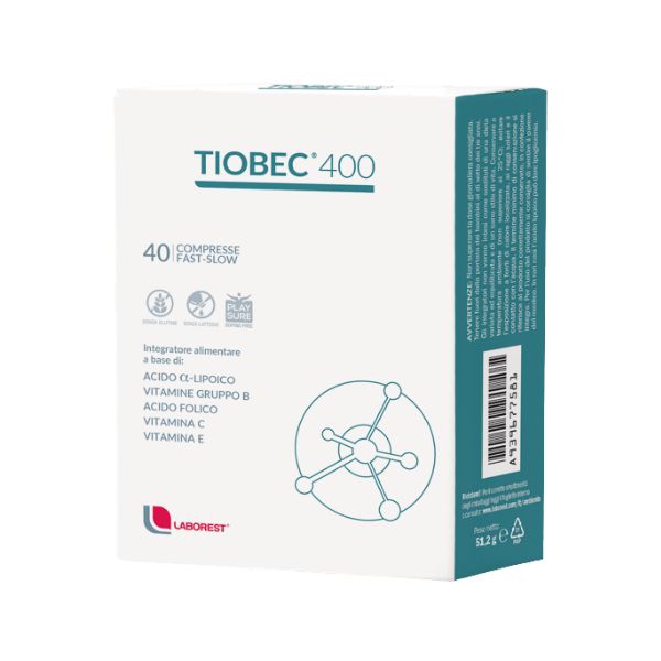 Tiobec 400 Integratore Antiossidante Per Il Sistema Nervoso 40 Compresse