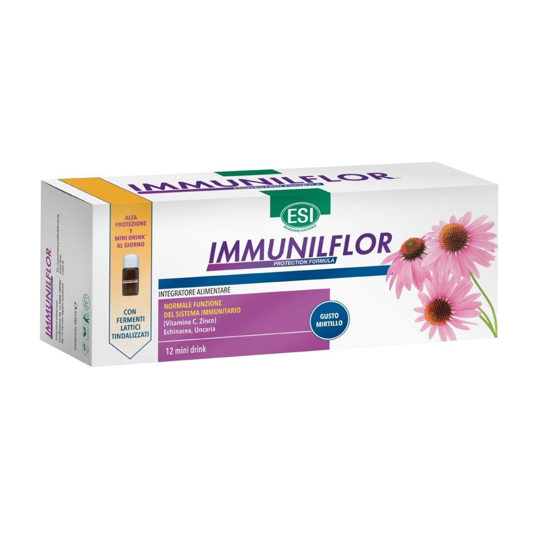 Esi Immunilflor Integratore per il Sistema Immunitario 12 mini drink x 15 ml