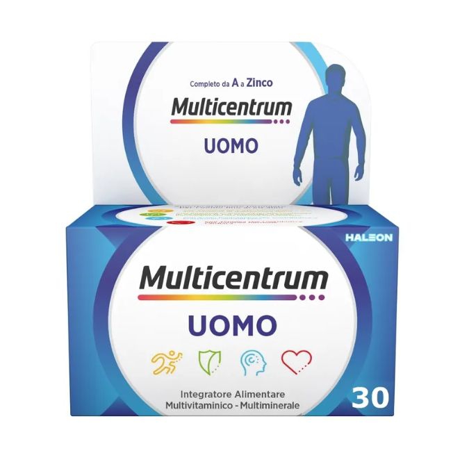 Multicentrum Uomo Integratore Alimentare Vitamine e Minerali 30 Compresse