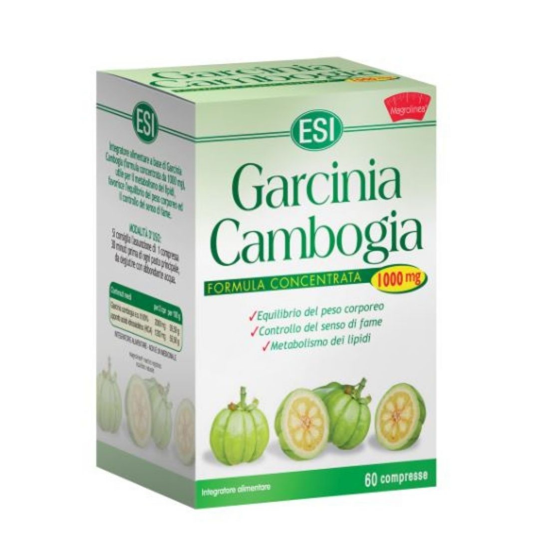 Esi Garcinia Cambogia 1000 mg Integratore Per Il Controllo del Peso 60 Compresse