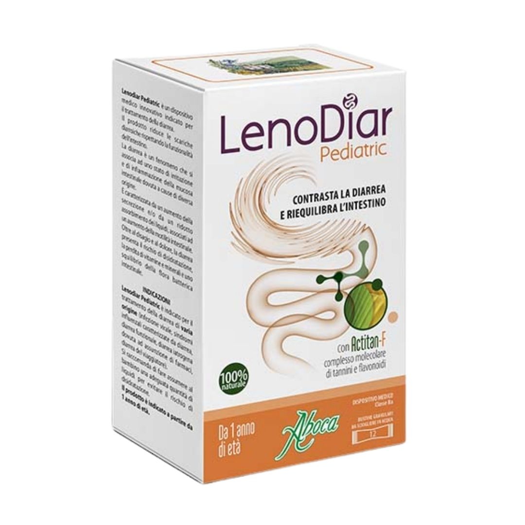 Aboca LenoDiar Pediatric per il Trattamento della Diarrea 12 Buste da 2 g
