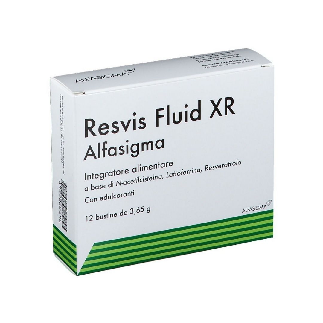 Resvis FluidXR Integratore Alimentare Fluidificante Bronchiale 12 Buste da 3 65g