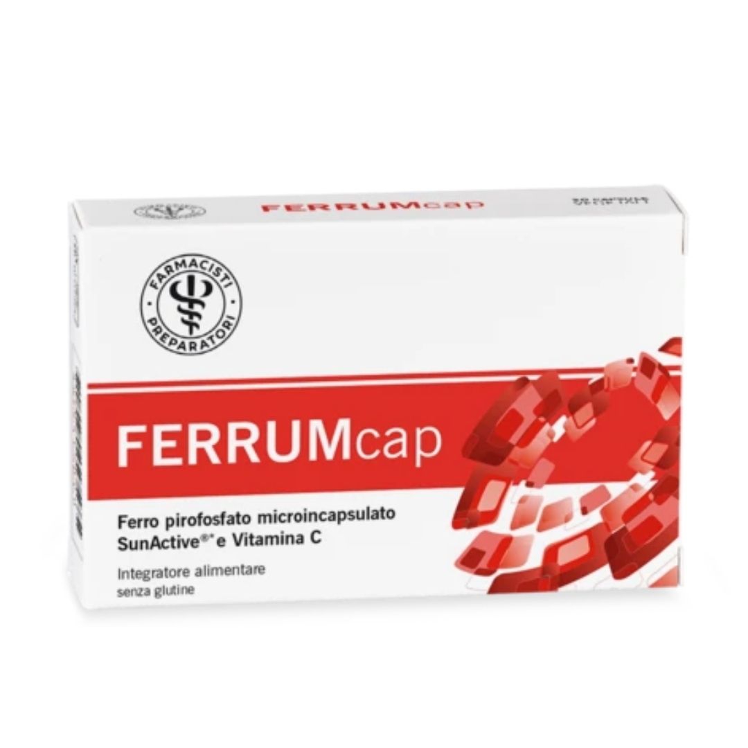 Unifarco FerrumCap Integratore Alimentare a Base di Ferro e VitaminaC 30 Capsule