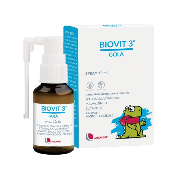 Biovit 3 Gola Integratore Per La Funzionalità Delle Prime Vie Respiratorie 15 ml