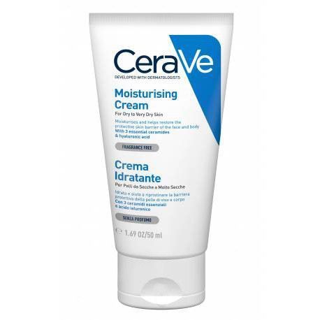 CeraVe Moisturising Cream Crema Protettiva Idratante Viso e Corpo 50 ml
