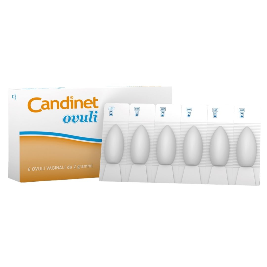 Candinet 6 Ovuli Vaginali con Azione Acidificante e Riequilibrante da 2 g