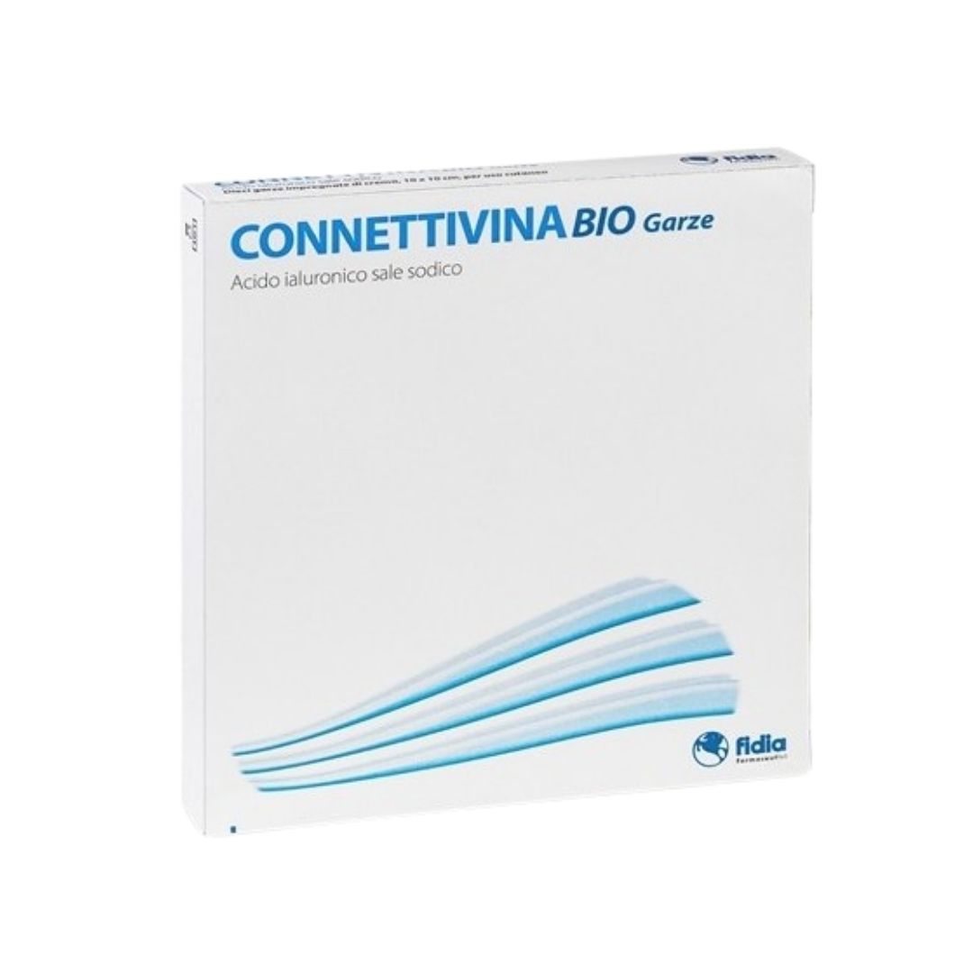 Fidia Connettivina Bio Garze Con Acido Ialuronico Trattamento Ferite 10x10 cm