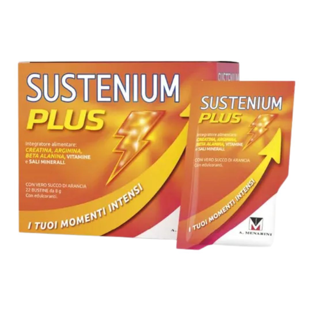 Sustenium Plus Integratore Alimentare Energizzante Con Succo D'arancia 22Bustine