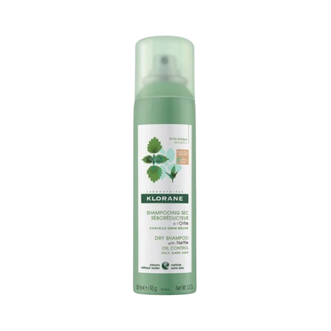 Klorane Shampoo Secco Ortica colorato Seboregolatore per Cute Grassa 150 ml