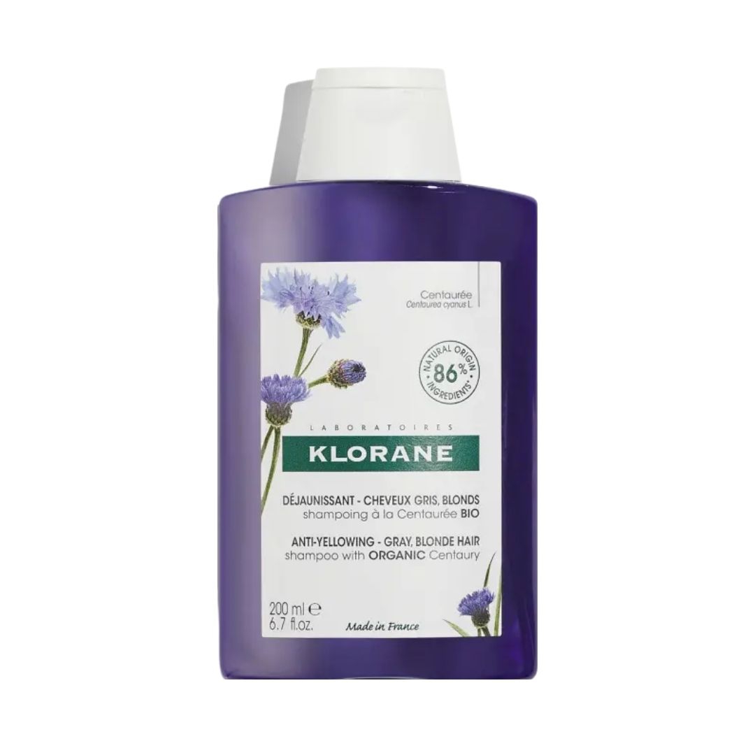 Klorane Shampoo alla Centaurea Riflessi Argentati Anti-Ingiallimento 200 ml