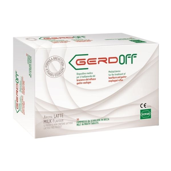 Gerdoff Gusto Latte Integratore per il Reflusso Gastro-Esofageo 30 Compresse