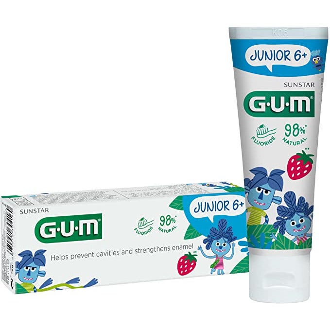 Gum Junior 6  Dentifricio Per Bambini Gusto Fragola 50 ml