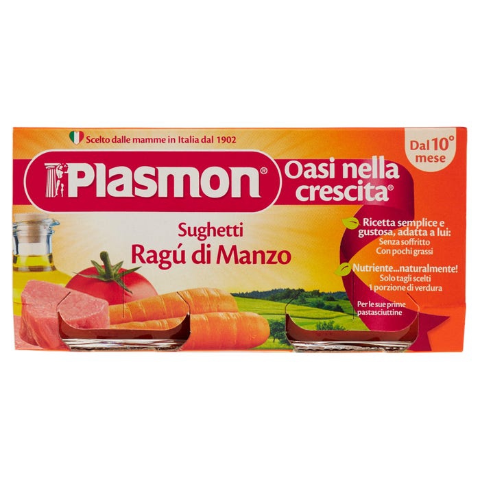 Plasmon I SughettI Al Rageugrave; di manzo 2 Vasetti da 80 g