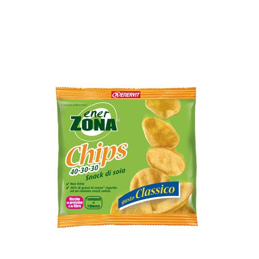 Enerzona Chips 40 30 30 Snack di Soia Gusto Classico 1 Mini pack